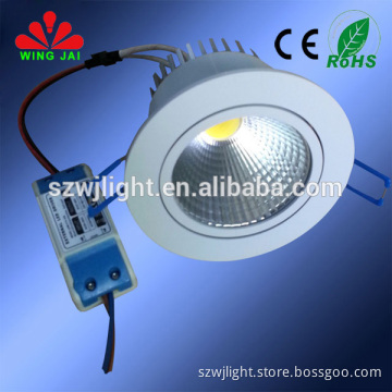 Energy saving long lifespan epistar cob centre adjustable round recessed led down light 7w
